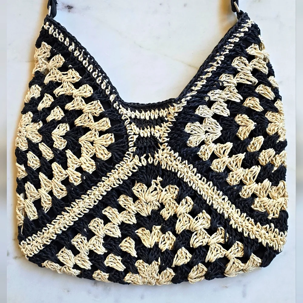 NWOT Straw Beach Handbag - Picture 3 of 9